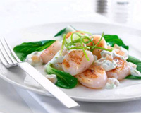 Pétoncles au gingembre doux et au citron vert