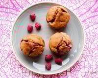 Muffins à la framboise et chocolat blanc