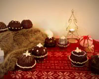 Boules de Noël chocolat framboise