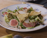 salade d'automne bricks au chèvre