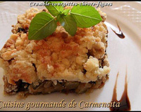 Crumble courgettes-chèvre-figues