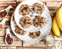 Cookies aux flocons d'avoine, bananes et cranberries