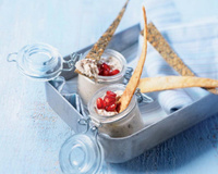 Rillettes de thon crémeuses, câpres et grenade