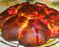 Délicieuse brioche aux bonnes pralines d'Auvergne. (avec l'aide d'une MAP pour le pétrissage).