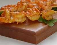 Brochettes de crevettes à l'indienne