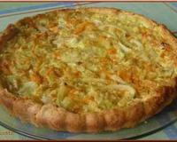 Tarte avec du chou blanc et carotte.
