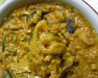 Dhal lentilles corail aubergine et saucisses au multicuiseur