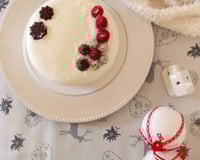 Entremet ou gâteau de fête coco framboise