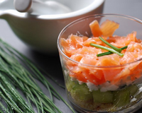 Verrine saumon et concombre