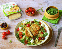 Salade de pâtes au pesto, tomates, mozzarella et Panés Better Balance