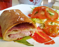 Pain farci roulé jambon fromage