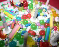 Layer cake technicolor bonbons