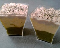 Verrine de petit pois, carrotte et  thon