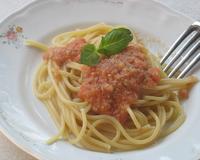 C'est une recette sicilienne, avec une sauce tomate aux tomates fraîches