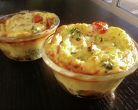 Flan de brocolis et tomates cerises