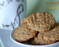 Biscuits aux pistaches et au citron, sans gluten et sans lactose
