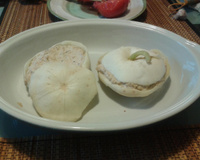 Pâtissons farcis au chèvre et aux noix