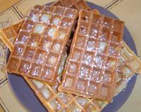 J'en rêvais de ces grosses gaufres de foire sans gluten, ma fille a le gaufrier professionnel, j'ai fais la pâte! Enfin je me régale !