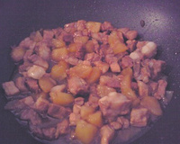 Porc caramel pommes confites