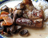 Tendrons de veau, crème et vin blanc