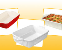 5 plats à gratin en porcelaine, résistants et élégants