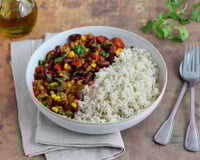 Chili végétarien au riz complet