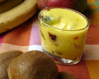 Flan aux fruits exotiques