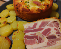 Cake jambon camembert et pommes de terre