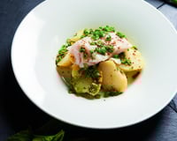 La juliette et merlu en vinaigrette d'herbes