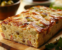 Cake aux olives vertes et au surimi