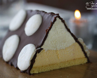 Bûche au chocolat blanc et aux fruits de la passion