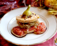 Foie gras aux figues et son confit d'oignons....