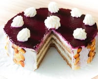 Gâteau d'anniversaire sans gluten, sans lactose et sans sucre