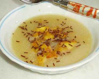 Velouté de pommes et poires à la vanille