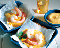 Crevettes au curry et fromage blanc 0% pour apéritif