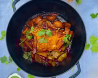 Travers de porc laqués au miel et épices