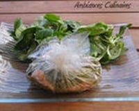 Saumon et oseille en papillote, sauce gasconne à l'oseille
