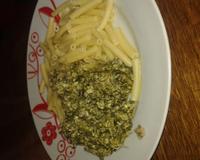 Recette de pâtes qui permet d'ajouter l'épinard.