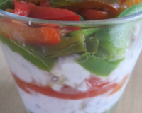 Verrine courgettes-poivrons