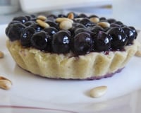 Tartelettes framboises et myrtilles sur sablé breton
