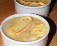 Velouté de poireaux et de pommes de terre au Saint-Nectaire
