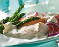 Papillote de poisson au Philadelphia