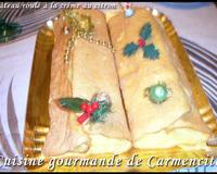 Une bûche légère et savoureuse. Un dessert idéal après un repas riche et copieux.