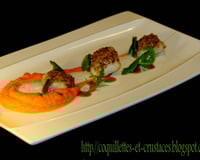 Joues de lotte aux noisettes et à la vanille