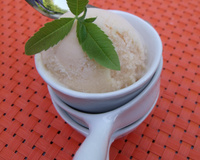 Glace pêche-verveine