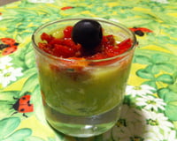 Verrines courgettes olive et ciboulette