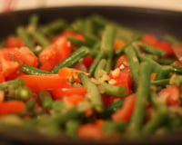 Haricots verts à la tomate