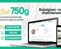 Rejoignez le nouveau Club 750g pour profiter de nombreux avantages !