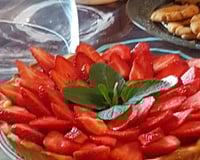 Tarte aux fraises traditionnelle à la crème pâtissière