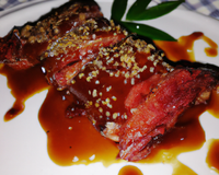 Magret de canard sauce au Carambar